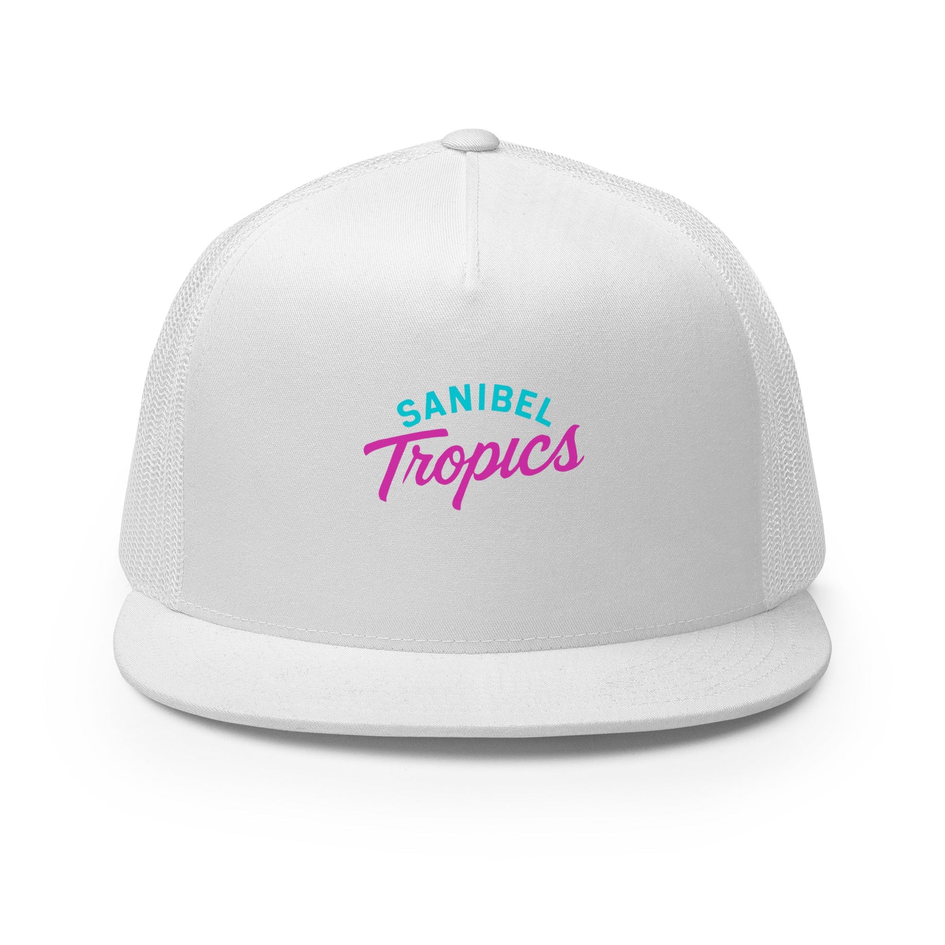 Performance | 5 Panel Trucker Cap | Sanibel Tropics | Coastal Clash Logo