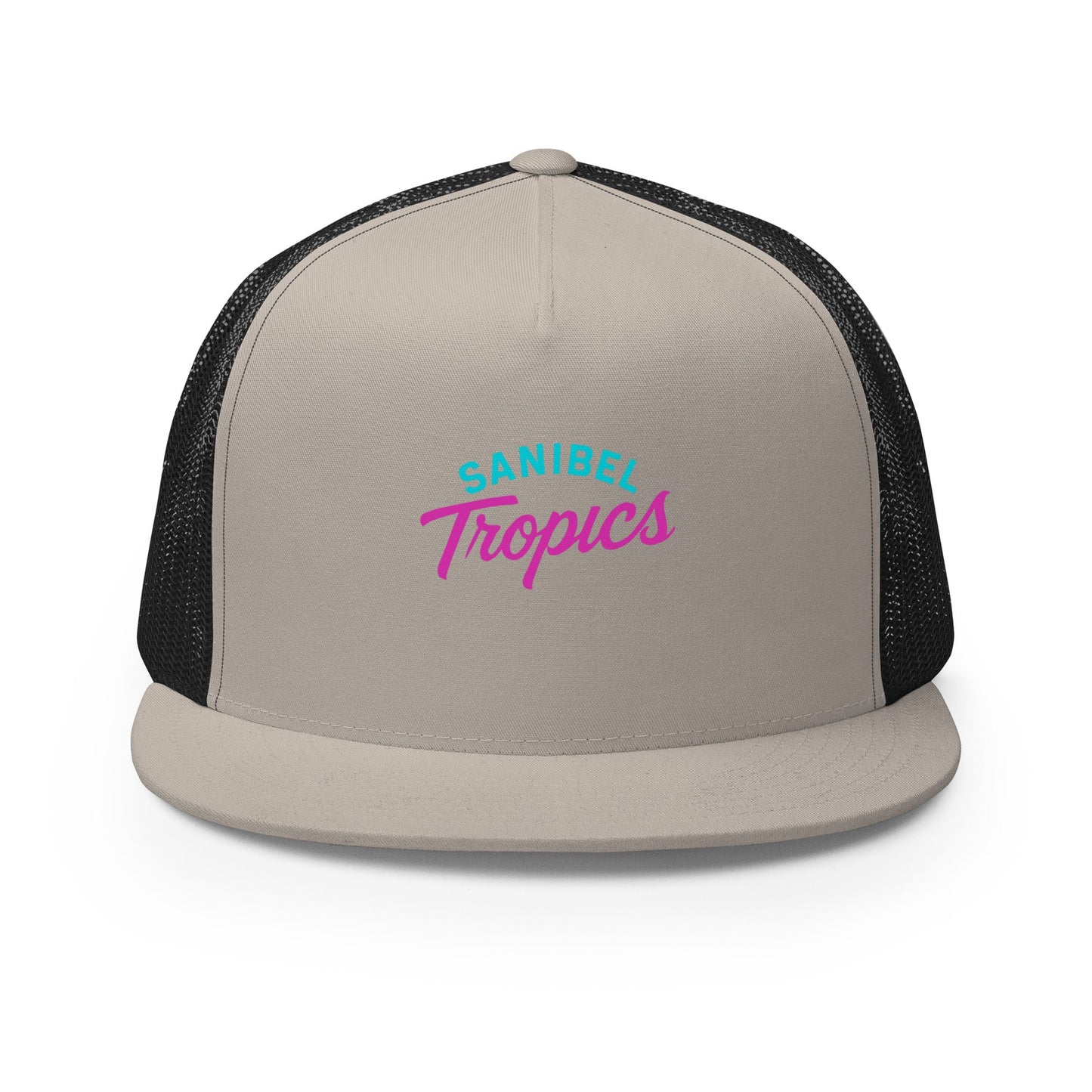 Performance | 5 Panel Trucker Cap | Sanibel Tropics | Coastal Clash Logo