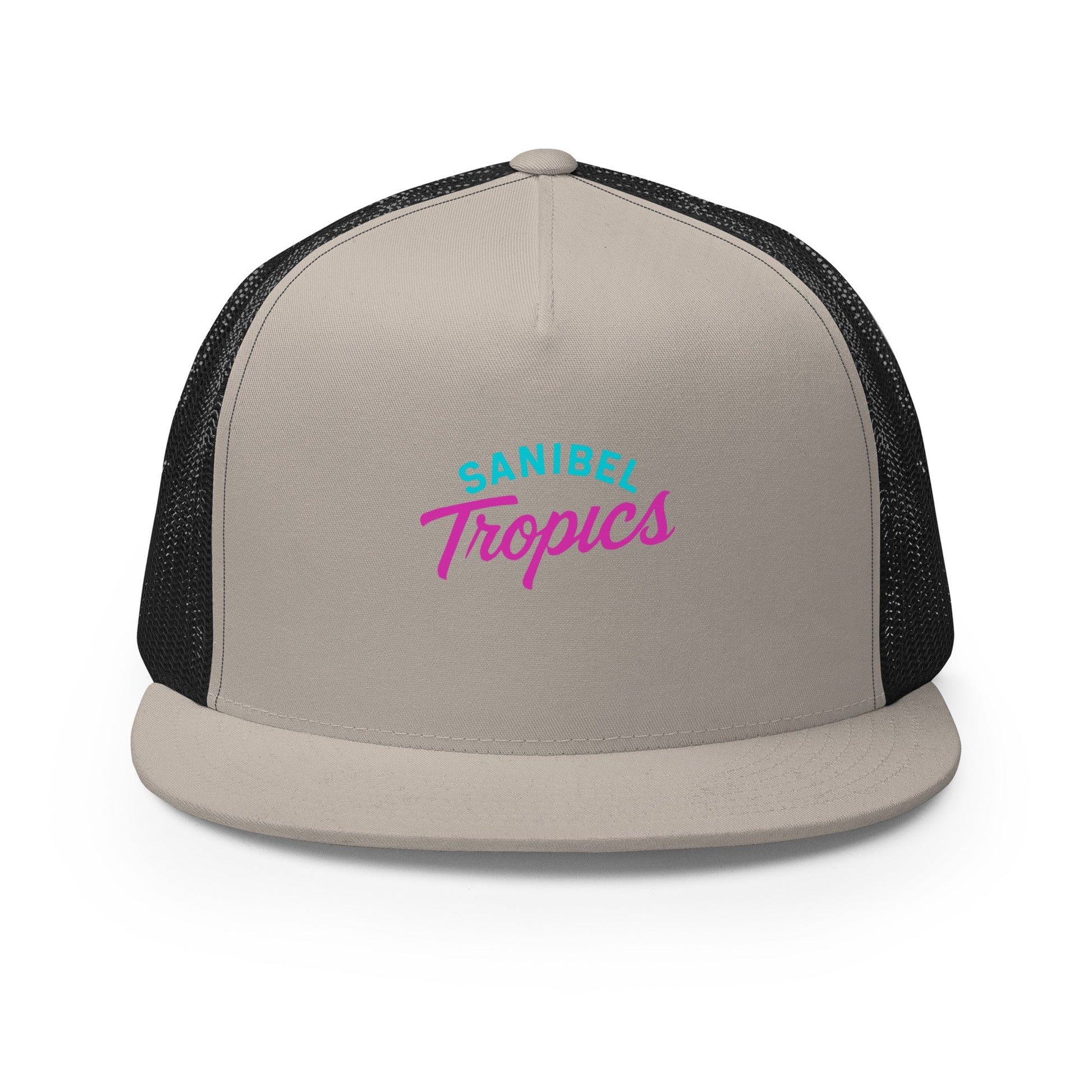 Performance | 5 Panel Trucker Cap | Sanibel Tropics | Coastal Clash Logo