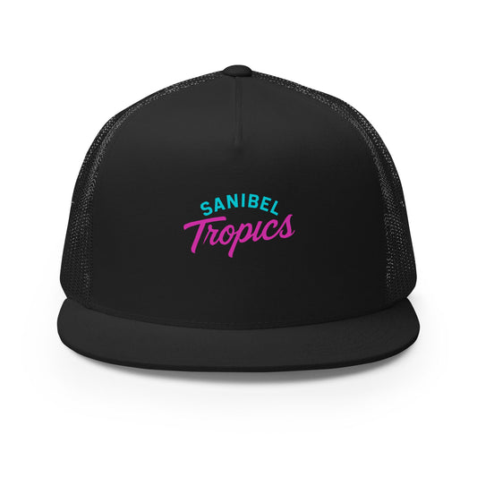 Performance | 5 Panel Trucker Cap | Sanibel Tropics | Coastal Clash Logo
