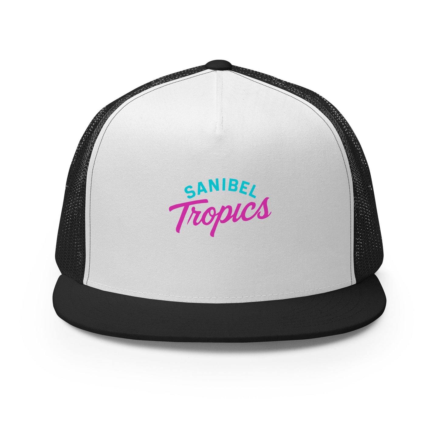 Performance | 5 Panel Trucker Cap | Sanibel Tropics | Coastal Clash Logo