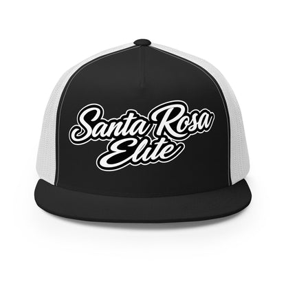 Performance | 5 Panel Trucker Cap | Santa Rosa Elite | Crimson Crest Logo