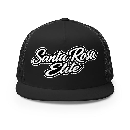 Performance | 5 Panel Trucker Cap | Santa Rosa Elite | Crimson Crest Logo