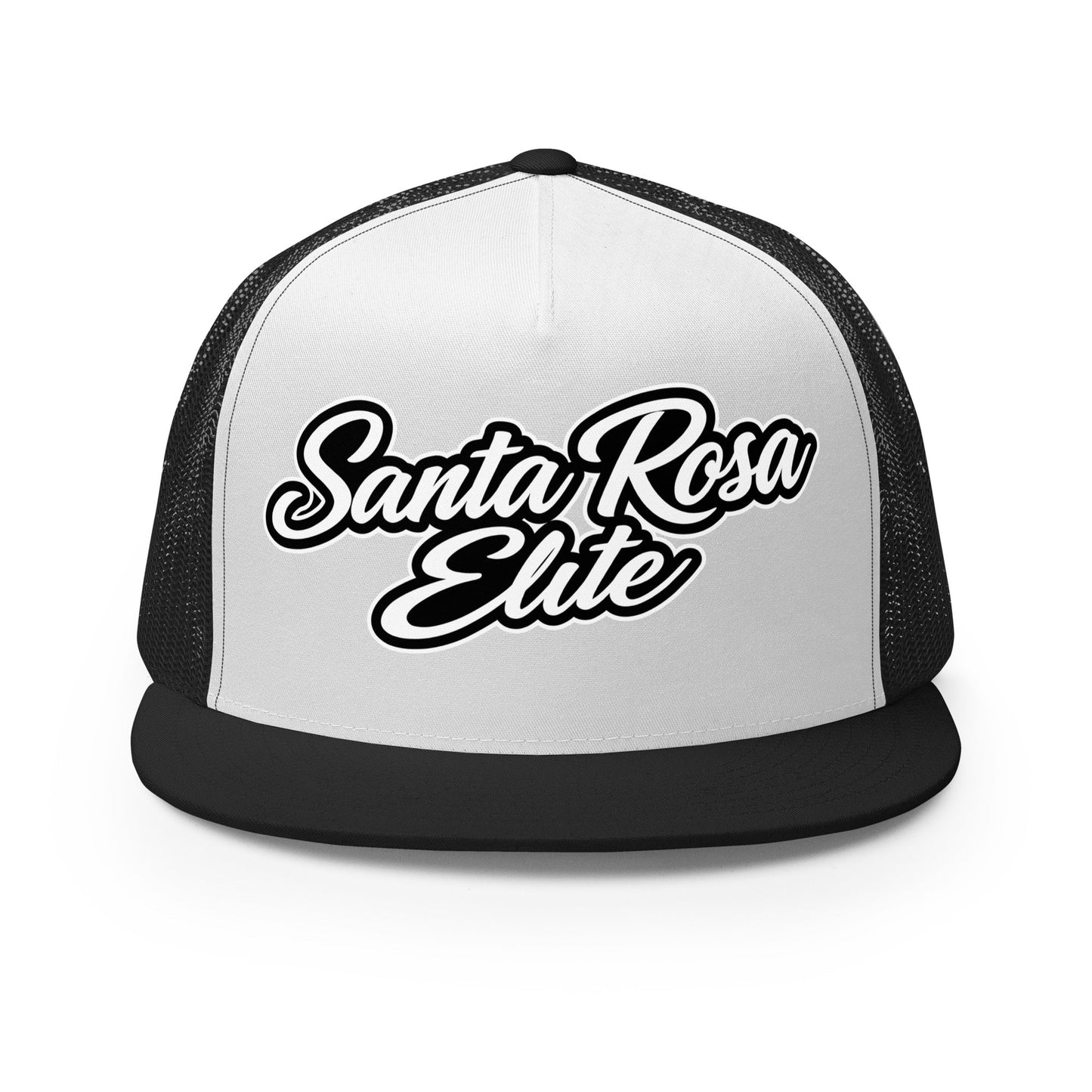 Performance | 5 Panel Trucker Cap | Santa Rosa Elite | Crimson Crest Logo