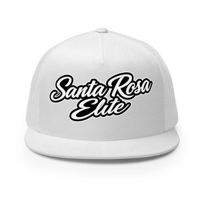 Performance | 5 Panel Trucker Cap | Santa Rosa Elite | Crimson Crest Logo