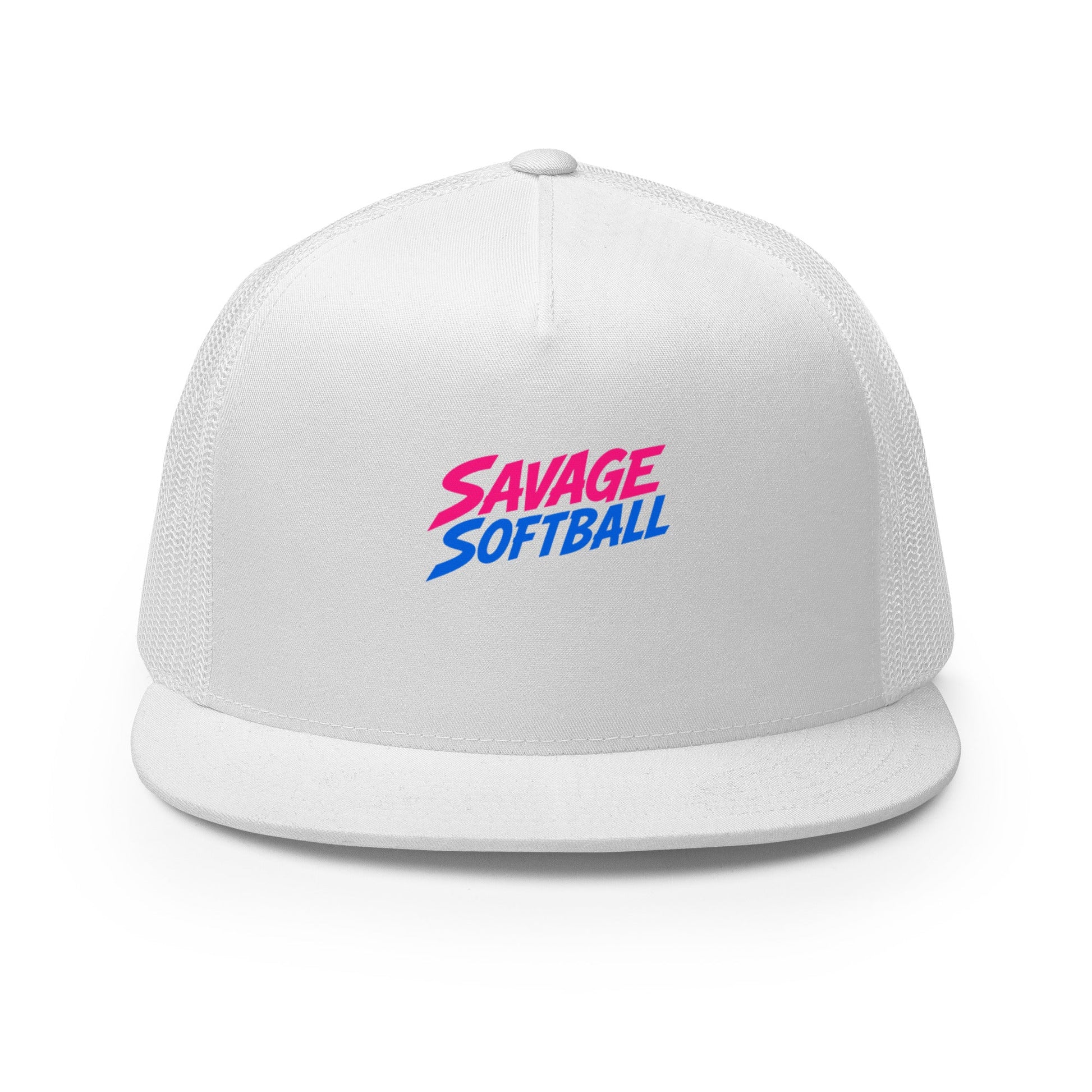 Performance | 5 Panel Trucker Cap | Savage Softball | Mascot Logo