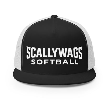 Performance | 5 Panel Trucker Cap | Scallywags Softball | Modern Script Logo