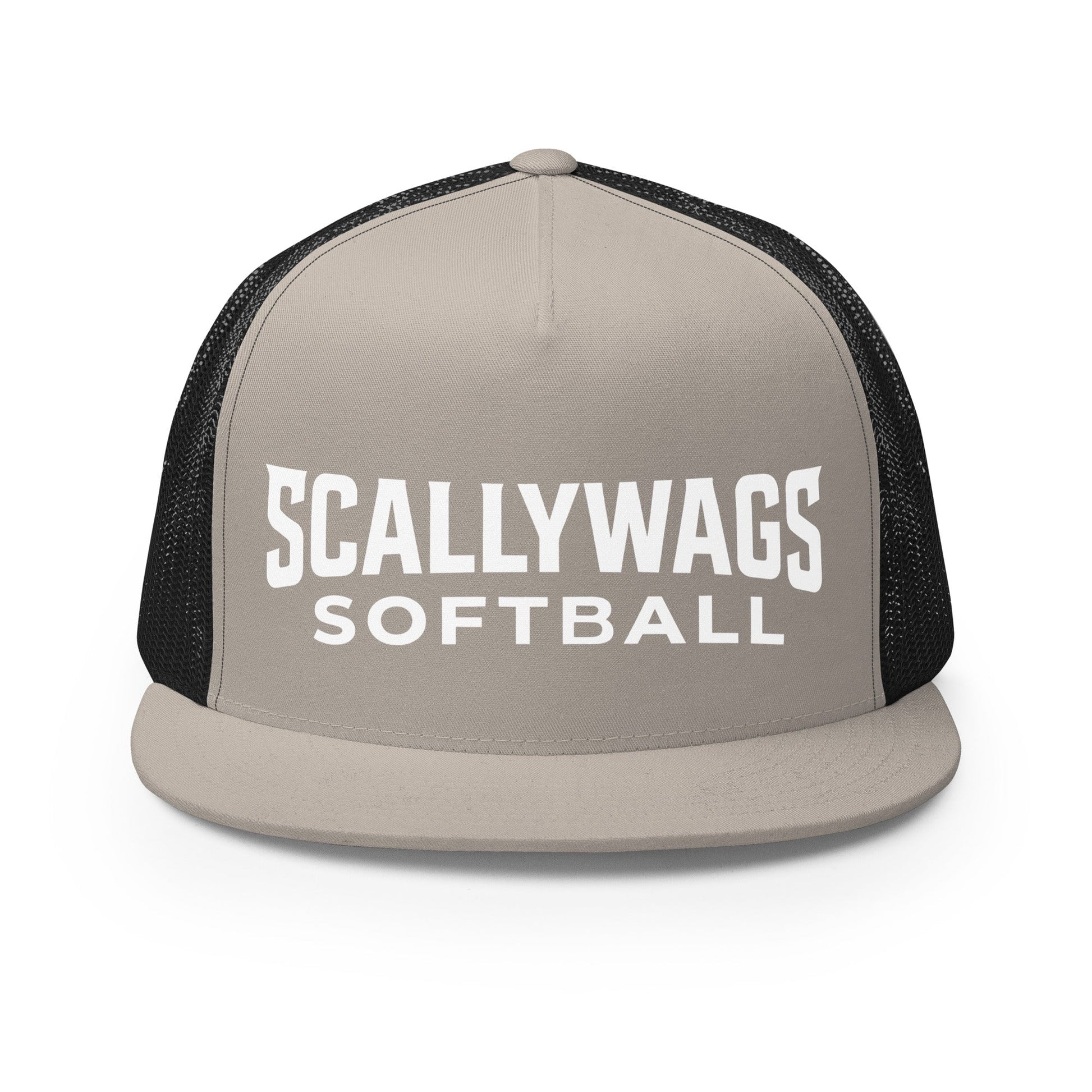 Performance | 5 Panel Trucker Cap | Scallywags Softball | Modern Script Logo