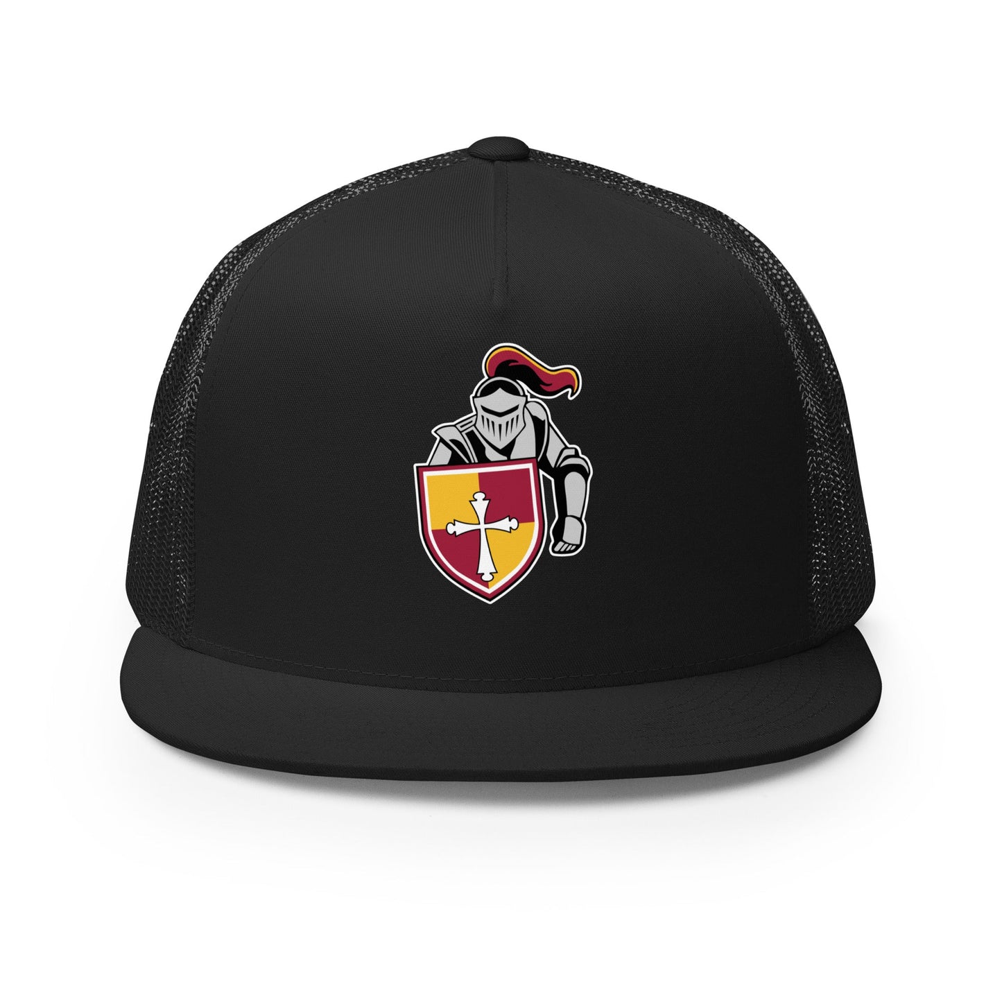 Performance | 5 Panel Trucker Cap | Scecina High School Track and Field | Crusader Logo