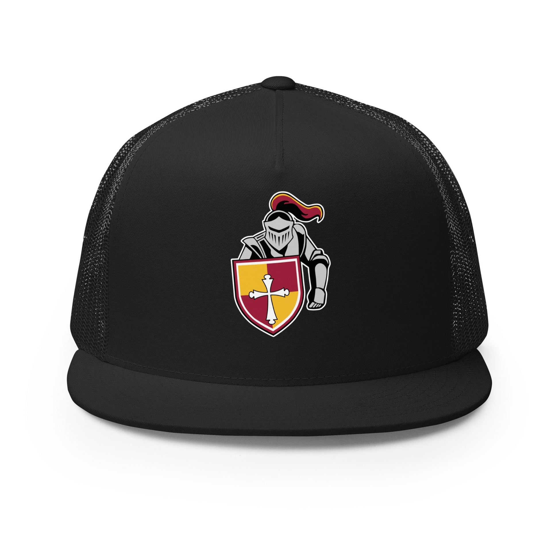 Performance | 5 Panel Trucker Cap | Scecina High School Track and Field | Crusader Logo