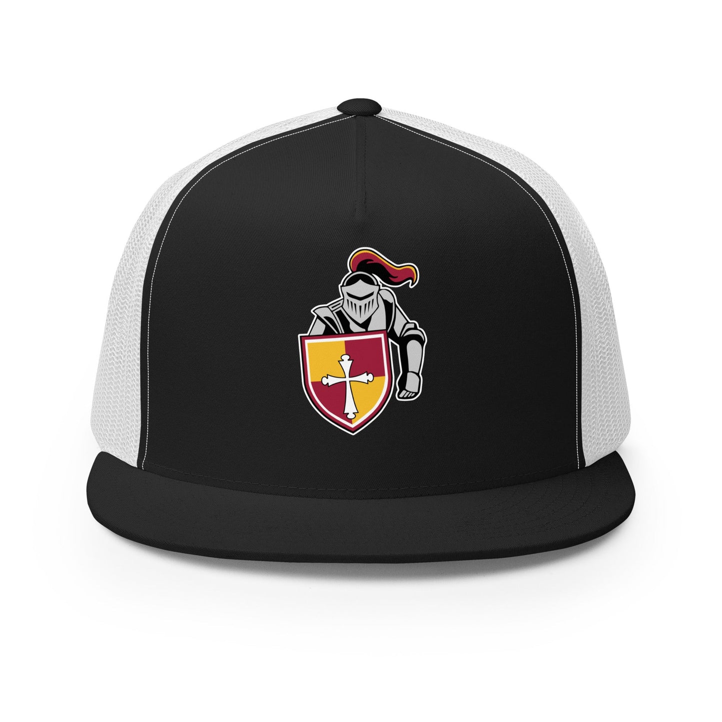 Performance | 5 Panel Trucker Cap | Scecina High School Track and Field | Crusader Logo