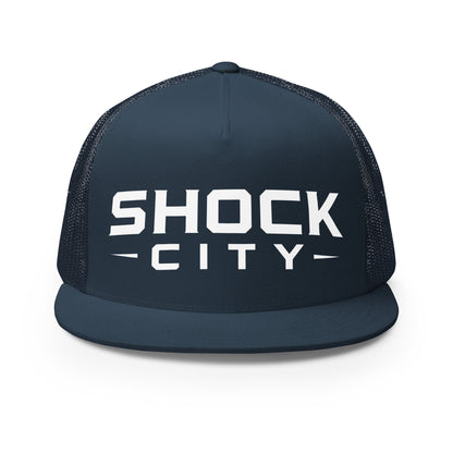 Performance | 5 Panel Trucker Cap | Shock City FC | Modern Script Logo