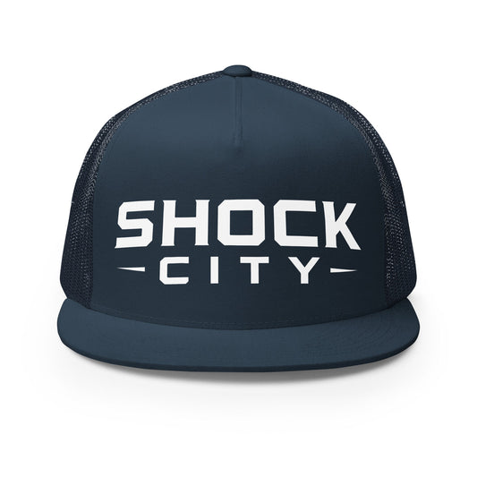 Performance | 5 Panel Trucker Cap | Shock City FC | Modern Script Logo