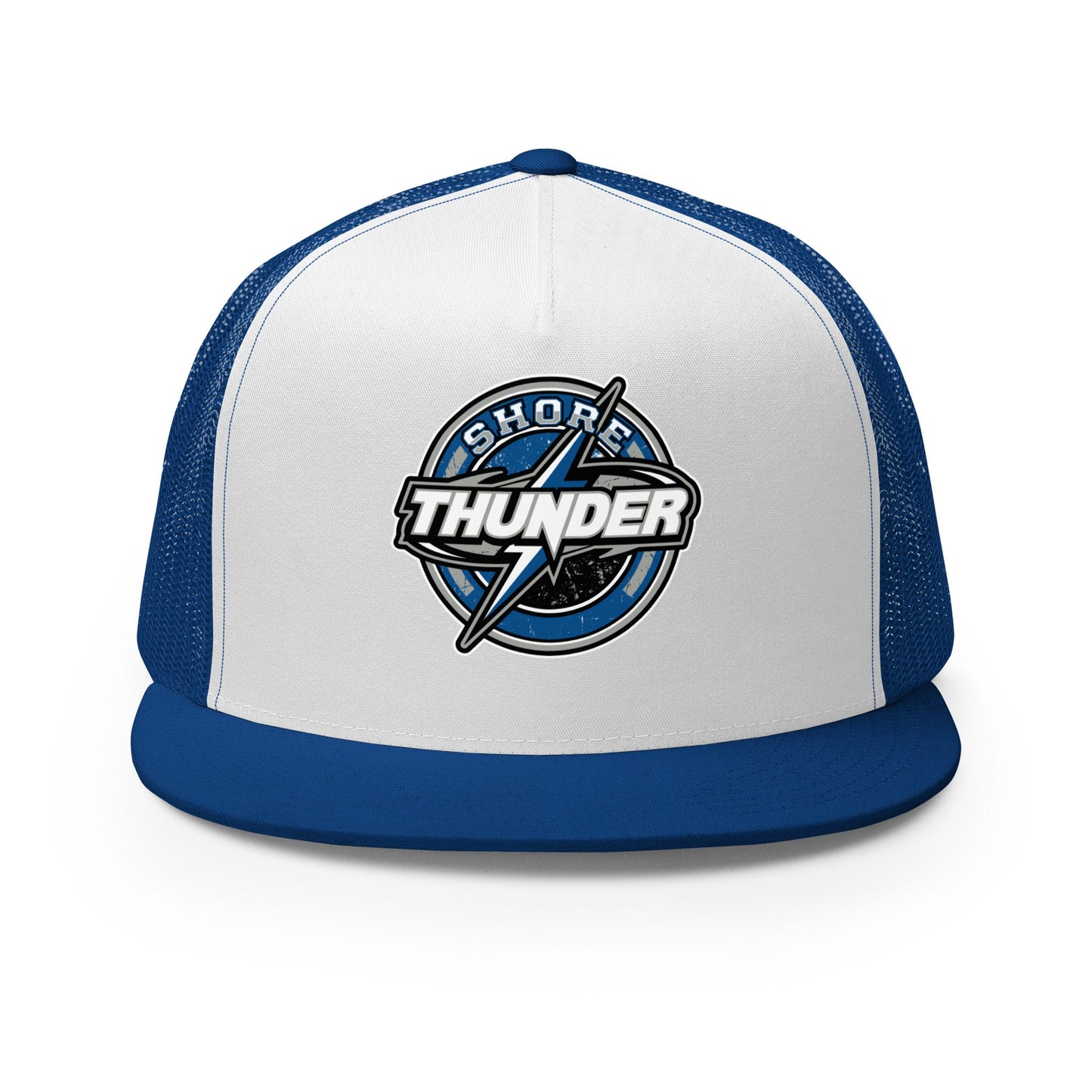 Performance | 5 Panel Trucker Cap | Shore Thunder LLC | Badge Logo