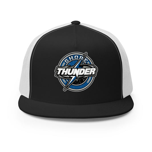 Performance | 5 Panel Trucker Cap | Shore Thunder LLC | Badge Logo