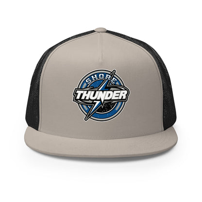 Performance | 5 Panel Trucker Cap | Shore Thunder LLC | Badge Logo