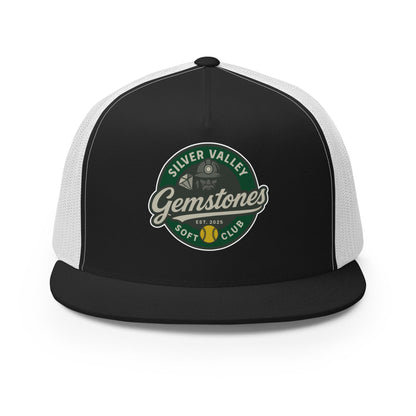 Performance | 5 Panel Trucker Cap | Silver Valley Gemstones | Badge Logo