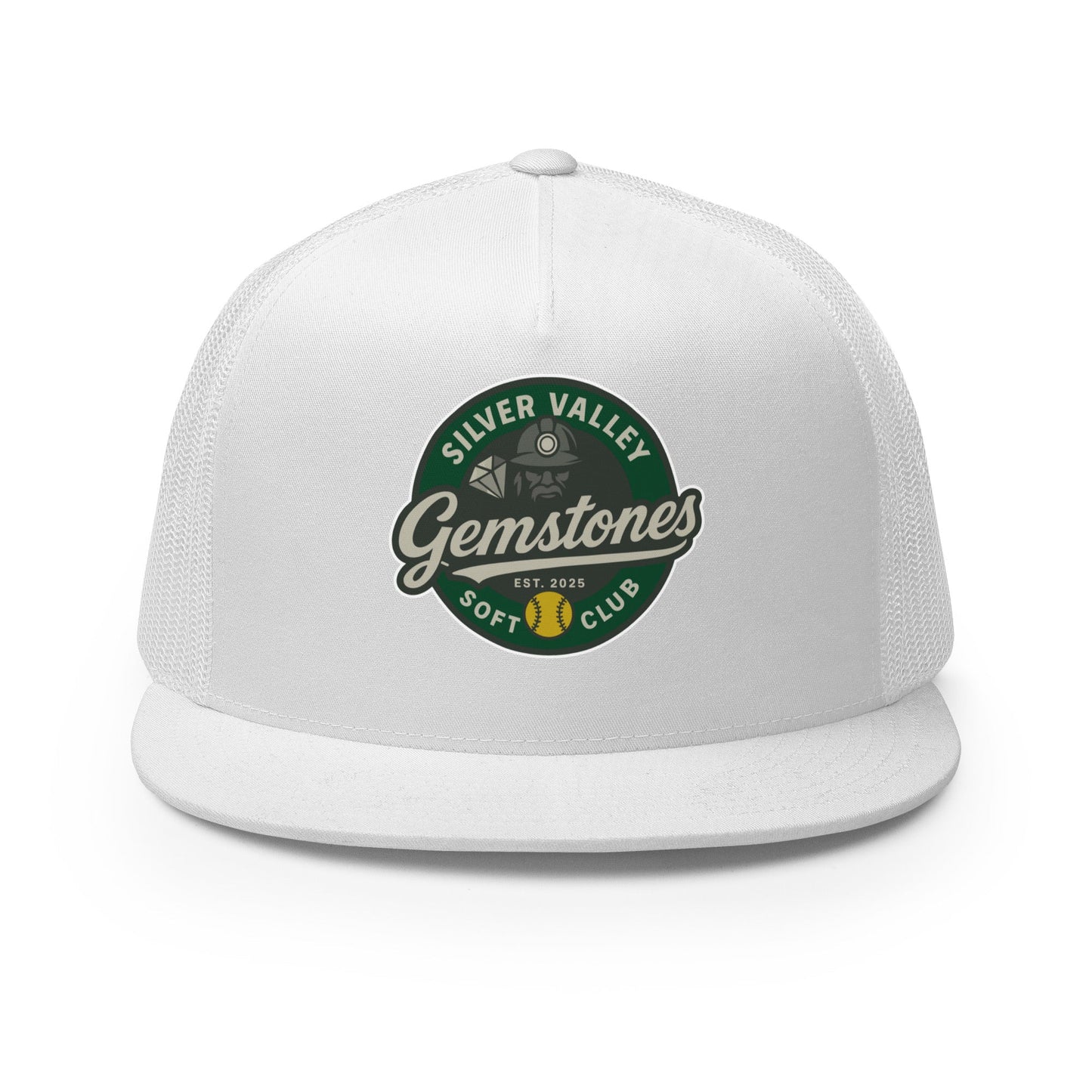 Performance | 5 Panel Trucker Cap | Silver Valley Gemstones | Badge Logo