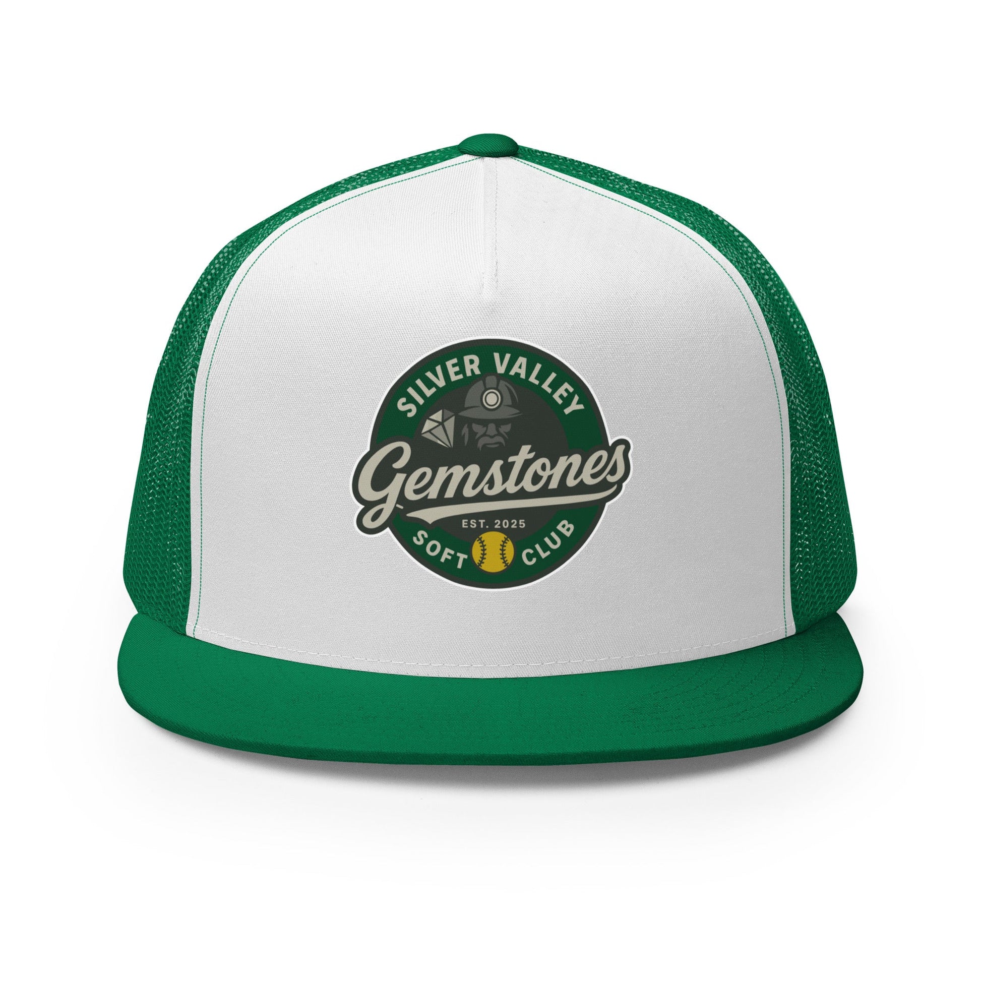Performance | 5 Panel Trucker Cap | Silver Valley Gemstones | Badge Logo