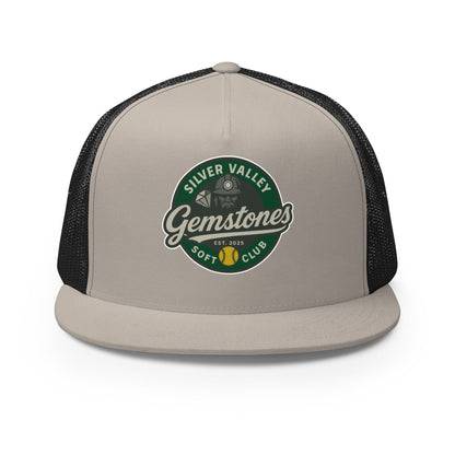 Performance | 5 Panel Trucker Cap | Silver Valley Gemstones | Badge Logo