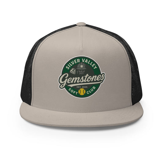 Performance | 5 Panel Trucker Cap | Silver Valley Gemstones | Badge Logo