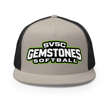 Performance | 5 Panel Trucker Cap | Silver Valley Gemstones | Vanguard Logo