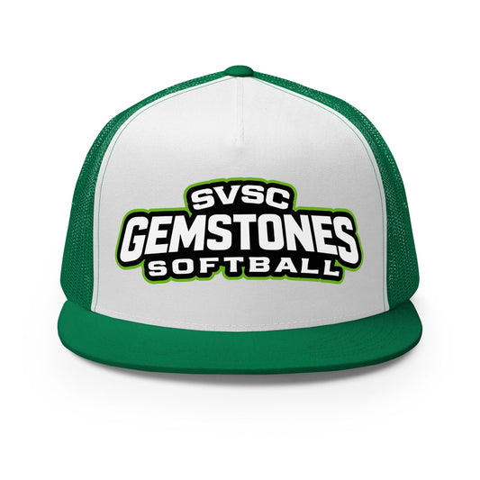 Performance | 5 Panel Trucker Cap | Silver Valley Gemstones | Vanguard Logo