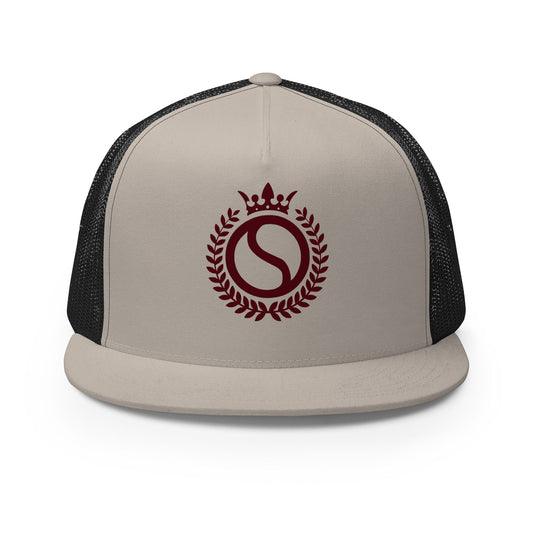 Performance | 5 Panel Trucker Cap | Sinton Desperados Baseball | Crest Logo