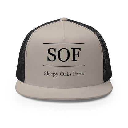 Performance | 5 Panel Trucker Cap | Sleepy Oaks Farm | SOF Logo