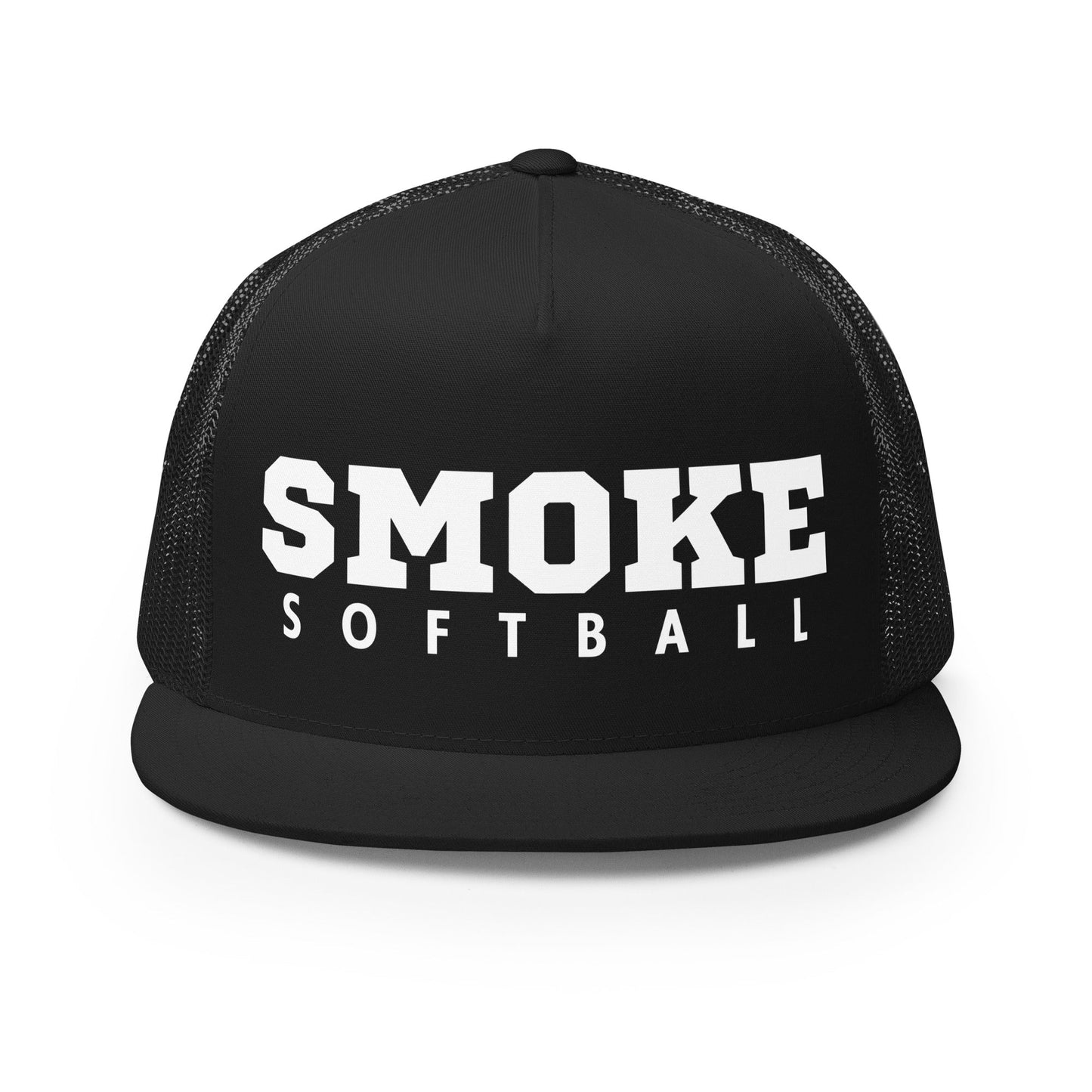 Performance | 5 Panel Trucker Cap | Smoke 14U Softball | Modern Script Logo