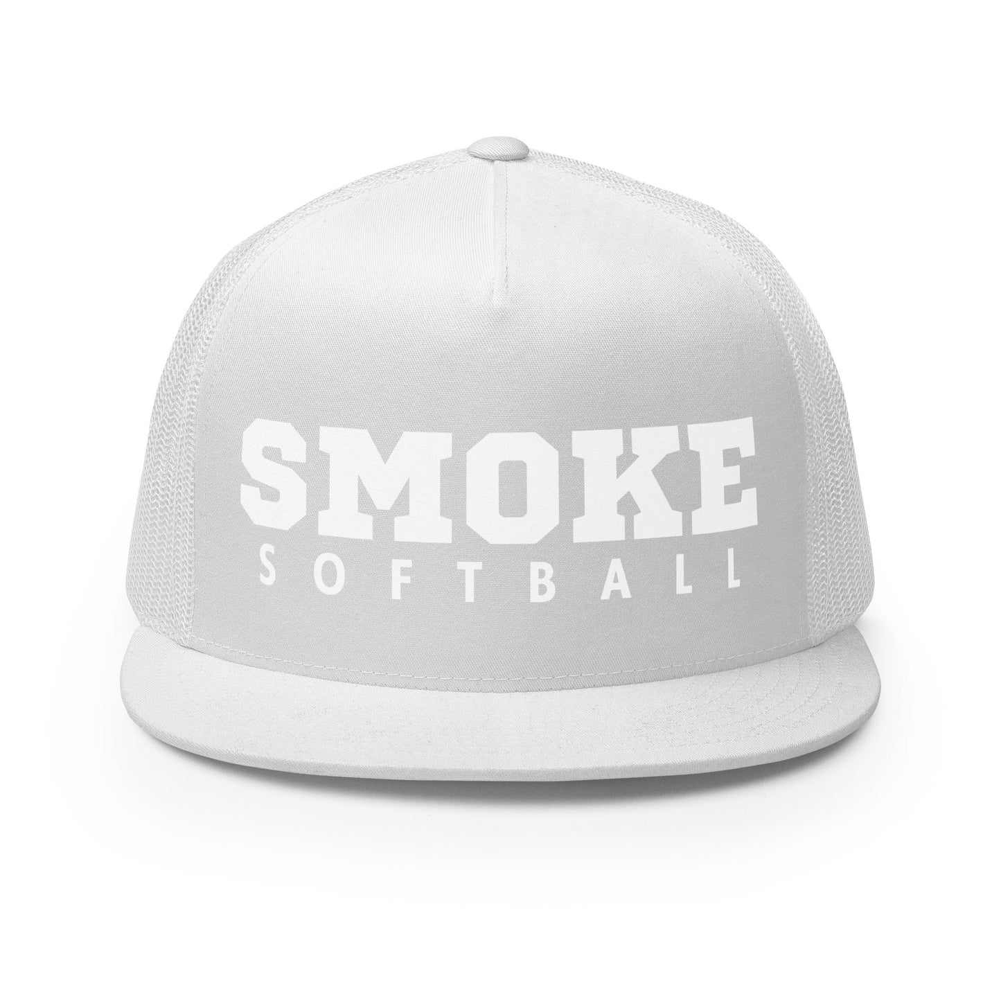 Performance | 5 Panel Trucker Cap | Smoke 14U Softball | Modern Script Logo
