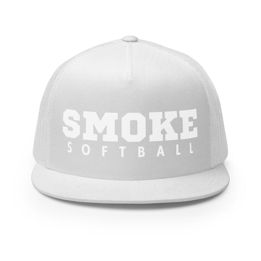 Performance | 5 Panel Trucker Cap | Smoke 14U Softball | Modern Script Logo