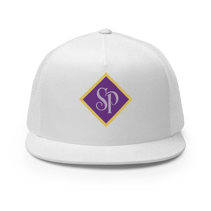 Performance | 5 Panel Trucker Cap | So Precious Goods | Amethyst Aura Logo