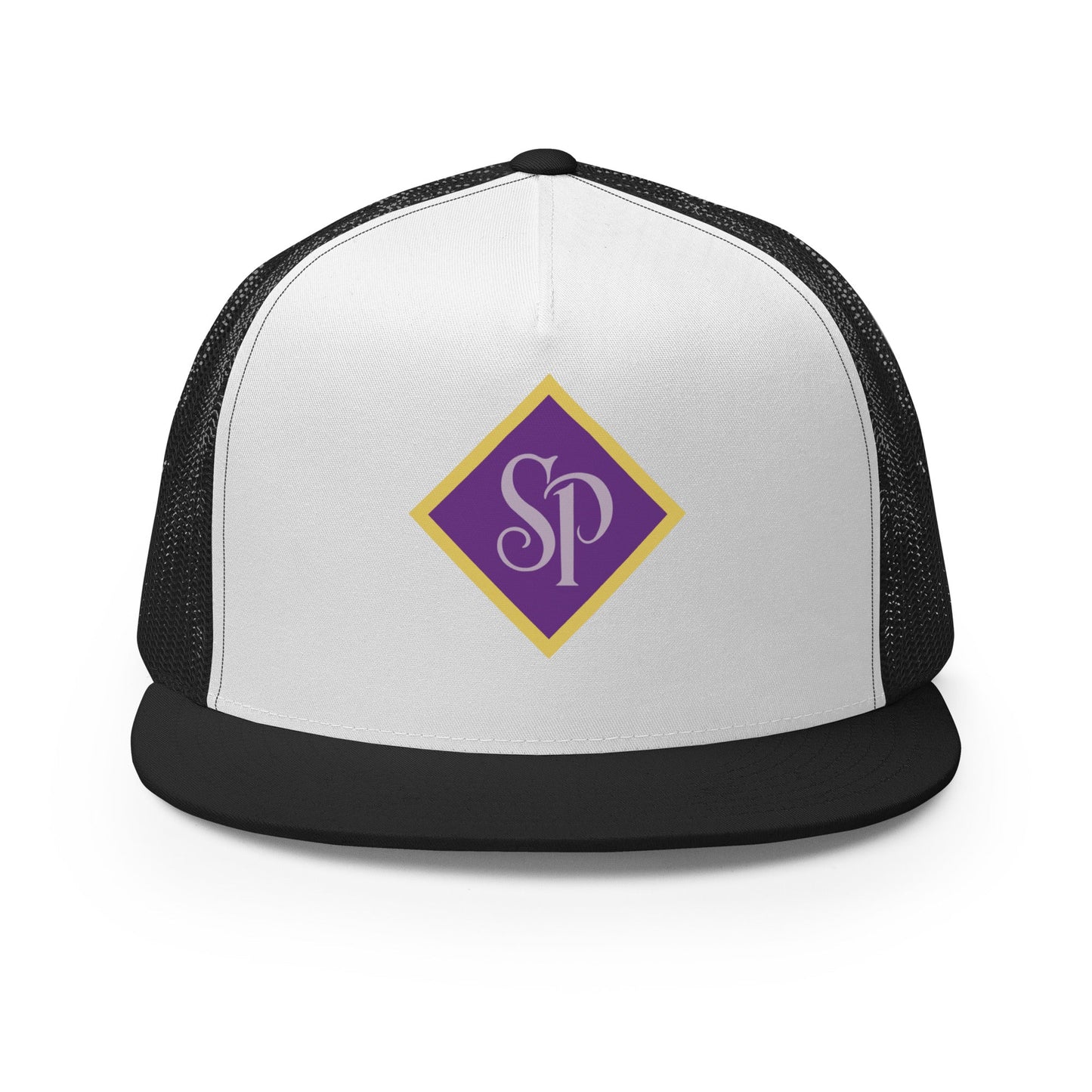 Performance | 5 Panel Trucker Cap | So Precious Goods | Amethyst Aura Logo
