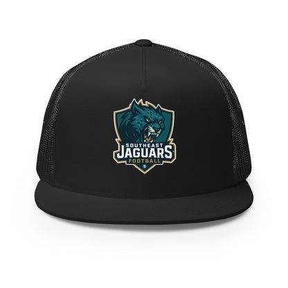 Performance | 5 Panel Trucker Cap | Southeast Jaguars | Shield Logo