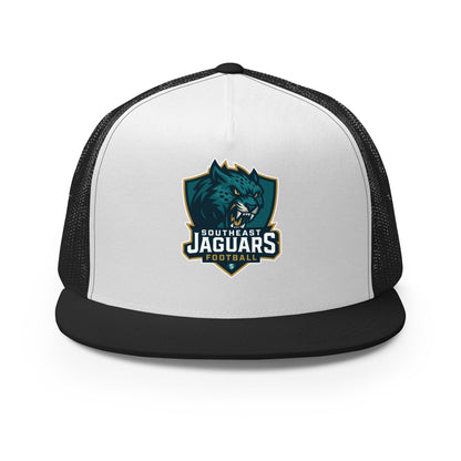 Performance | 5 Panel Trucker Cap | Southeast Jaguars | Shield Logo