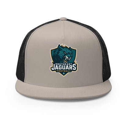 Performance | 5 Panel Trucker Cap | Southeast Jaguars | Shield Logo