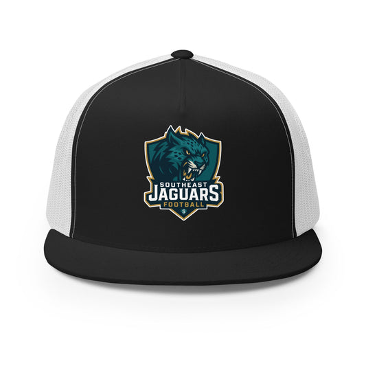 Performance | 5 Panel Trucker Cap | Southeast Jaguars | Shield Logo