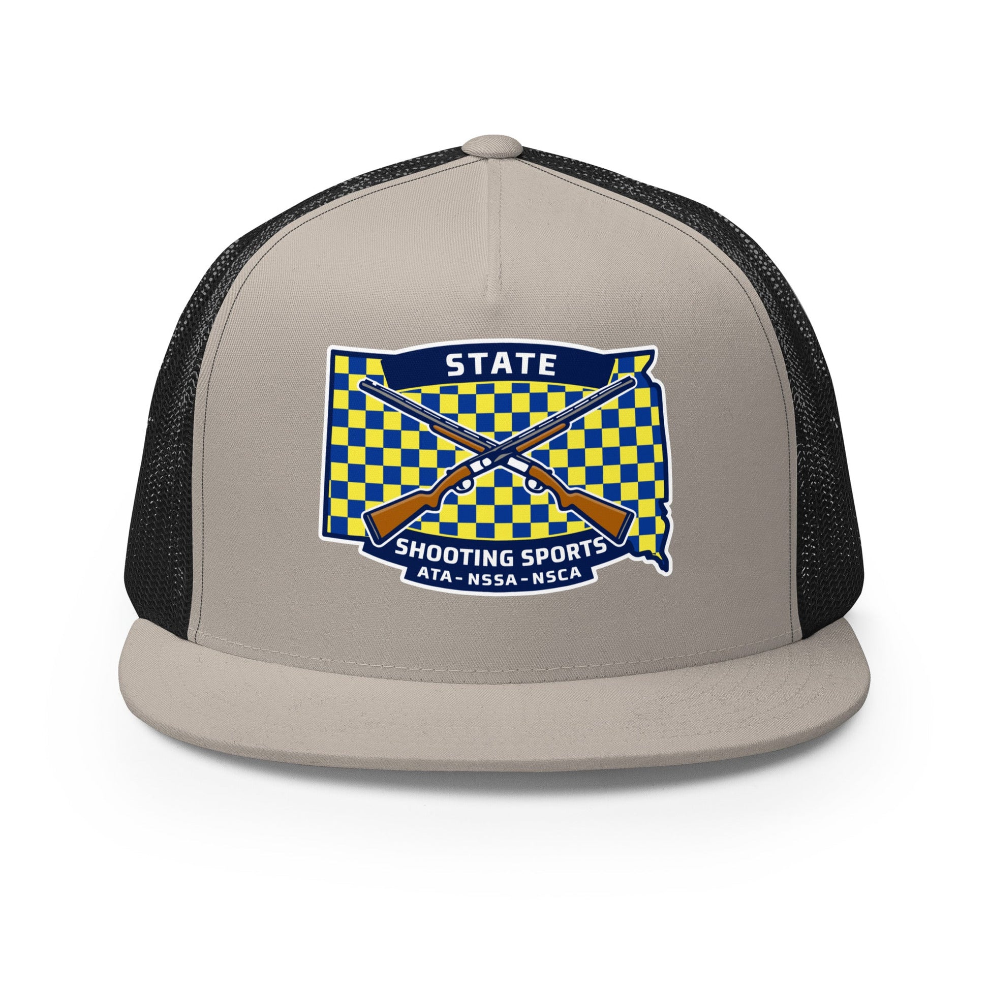 Performance | 5 Panel Trucker Cap | State Shooting Sports | Flag Logo