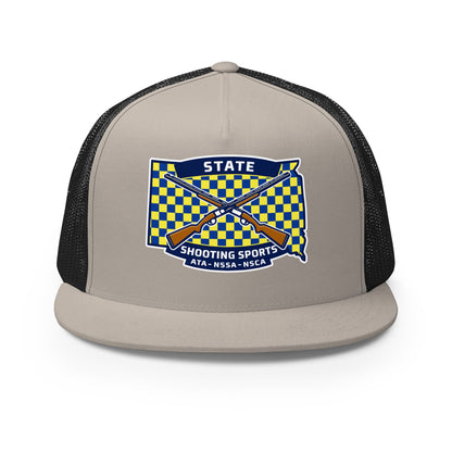 Performance | 5 Panel Trucker Cap | State Shooting Sports | Flag Logo