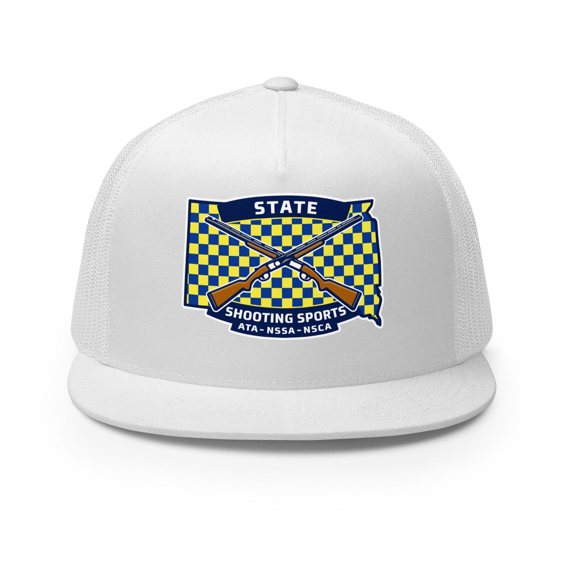 Performance | 5 Panel Trucker Cap | State Shooting Sports | Flag Logo