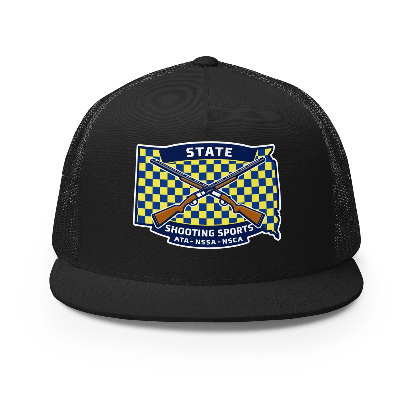Performance | 5 Panel Trucker Cap | State Shooting Sports | Flag Logo