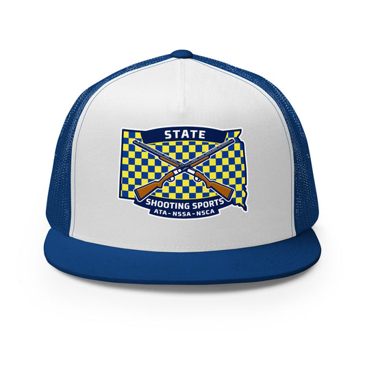 Performance | 5 Panel Trucker Cap | State Shooting Sports | Flag Logo