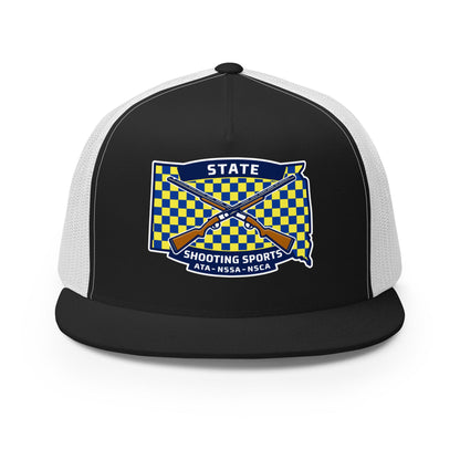 Performance | 5 Panel Trucker Cap | State Shooting Sports | Flag Logo