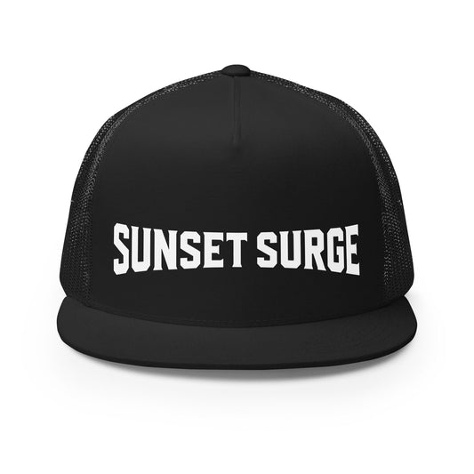Performance | 5 Panel Trucker Cap | Sunset Surge All-Star Cheerleading | Crest Logo