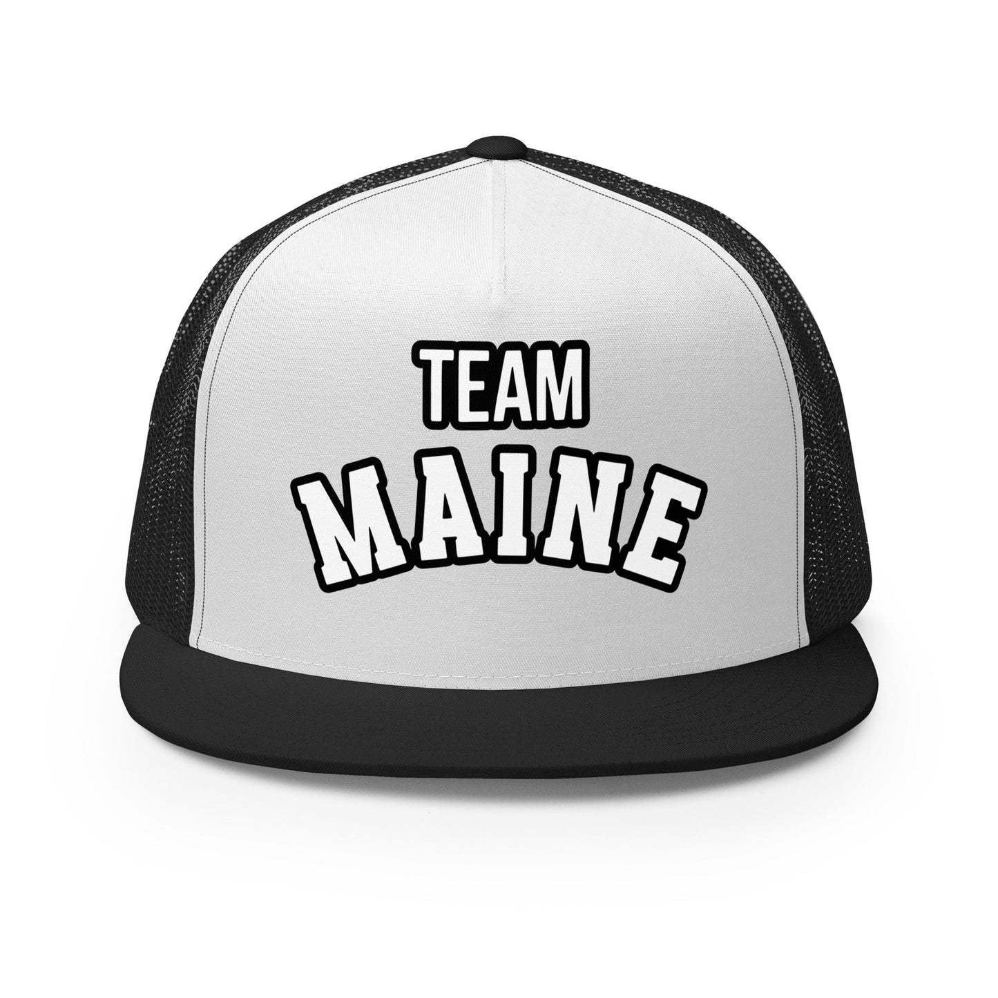 Performance | 5 Panel Trucker Cap | Team Maine | Arch Mark Logo