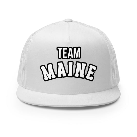 Performance | 5 Panel Trucker Cap | Team Maine | Arch Mark Logo
