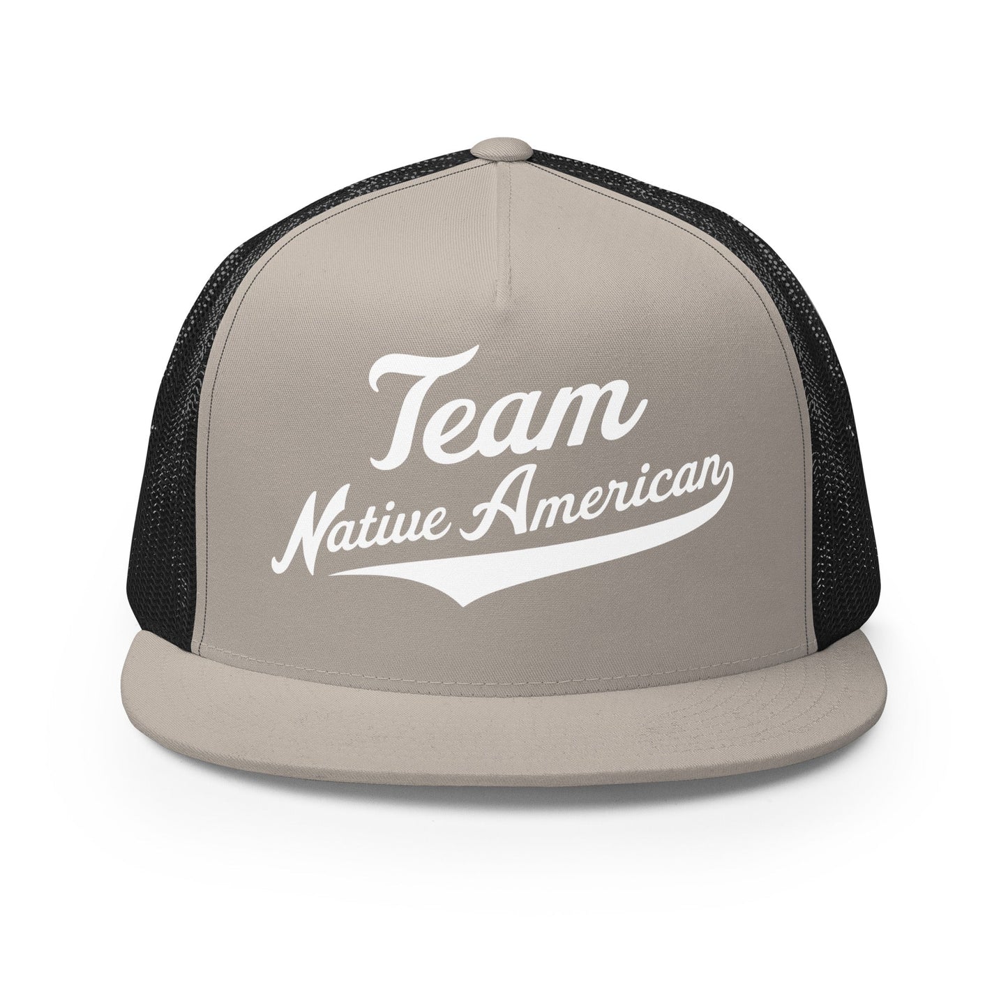 Performance | 5 Panel Trucker Cap | Team Native American | Modern Script Logo