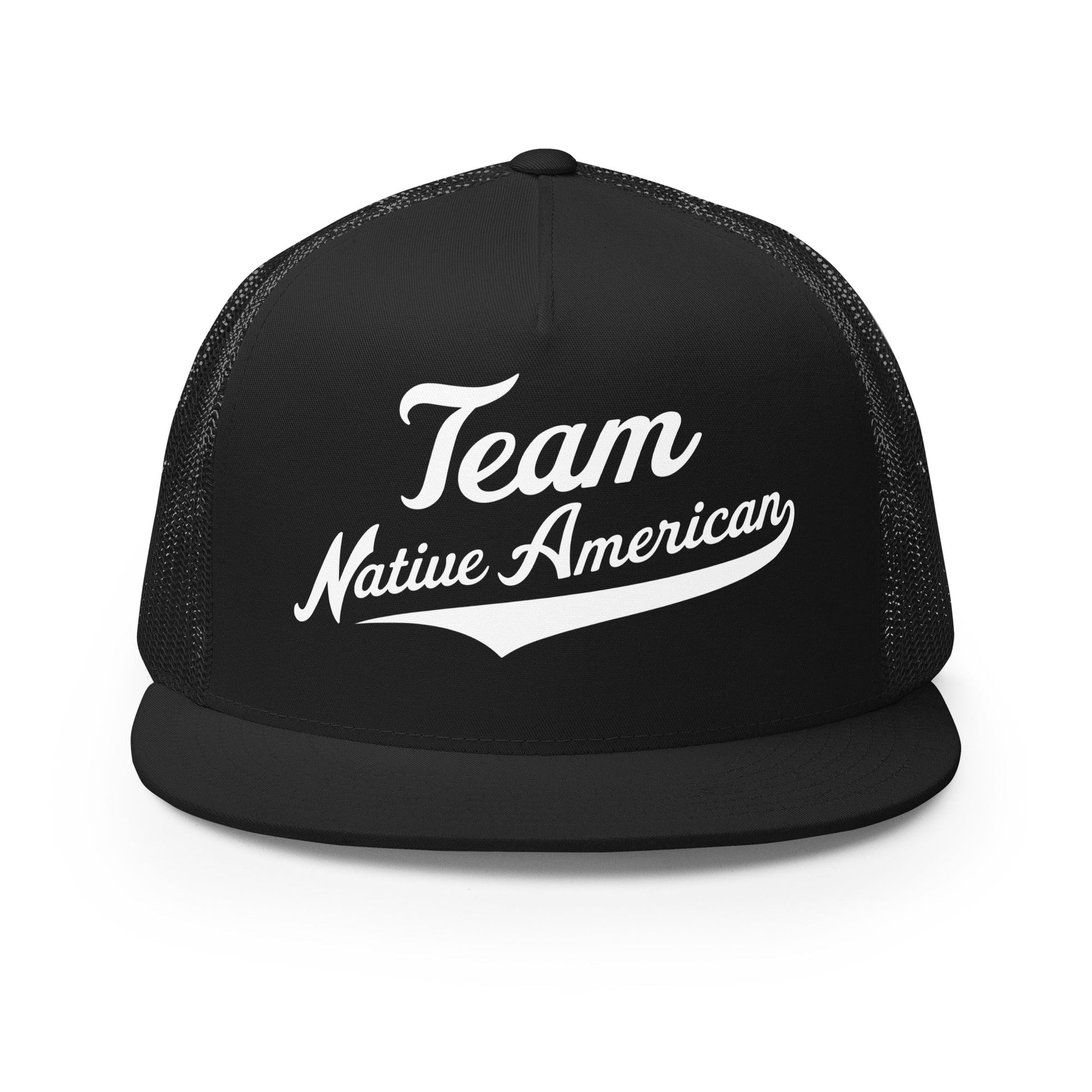Performance | 5 Panel Trucker Cap | Team Native American | Modern Script Logo