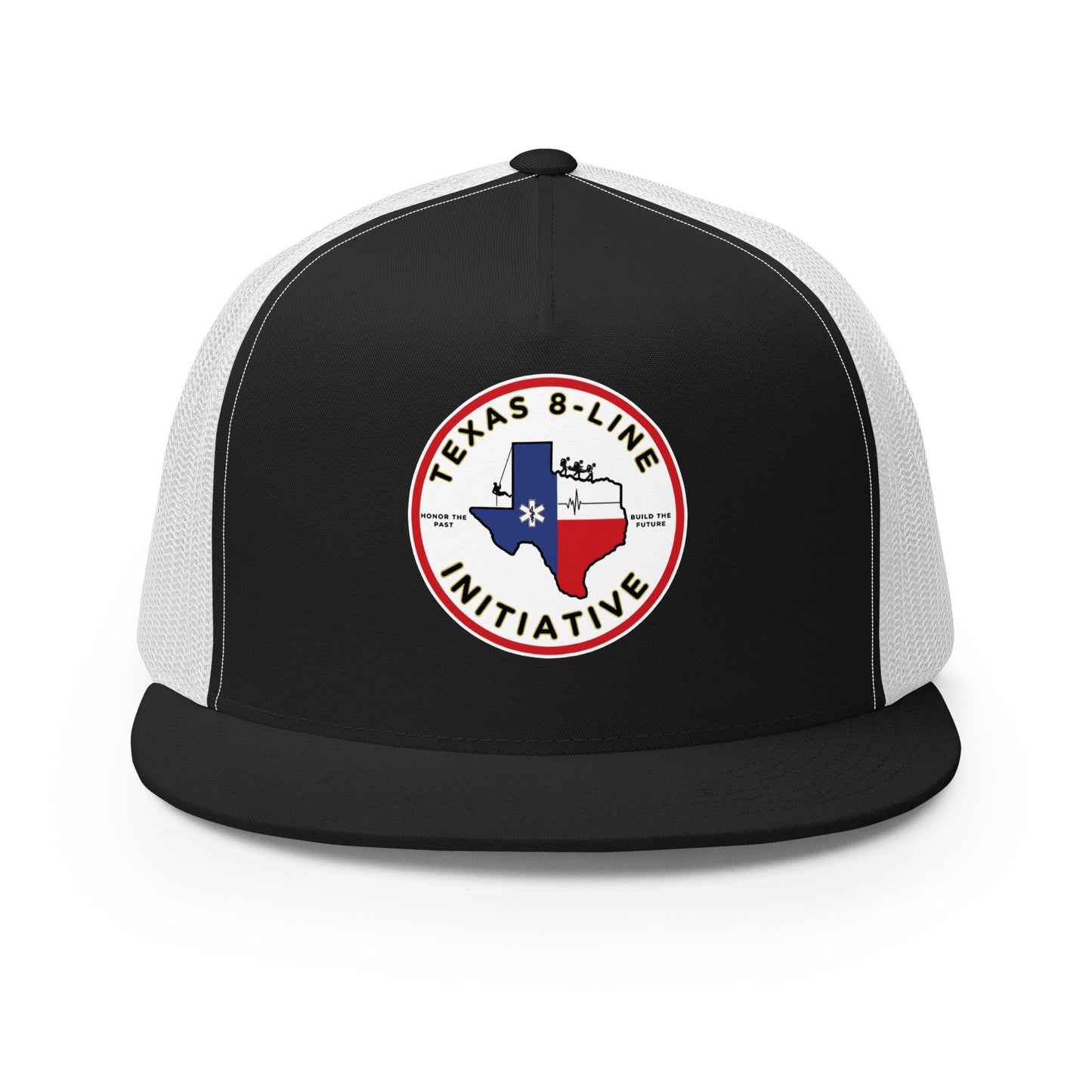 Performance | 5 Panel Trucker Cap | Texas 8 - Line Initiative | Badge Logo